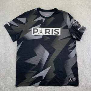 Air Jordan Paris Saint Germain T Shirt Size XL PSG Soccer Black Gray Jumpaman